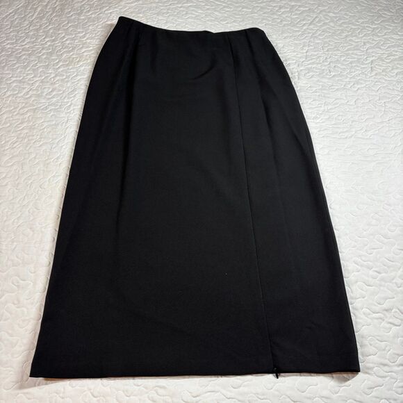 Bice by Sag Harbor Black Medium Length Skirt Zipper Slit size 16 - Picture 1 of 6